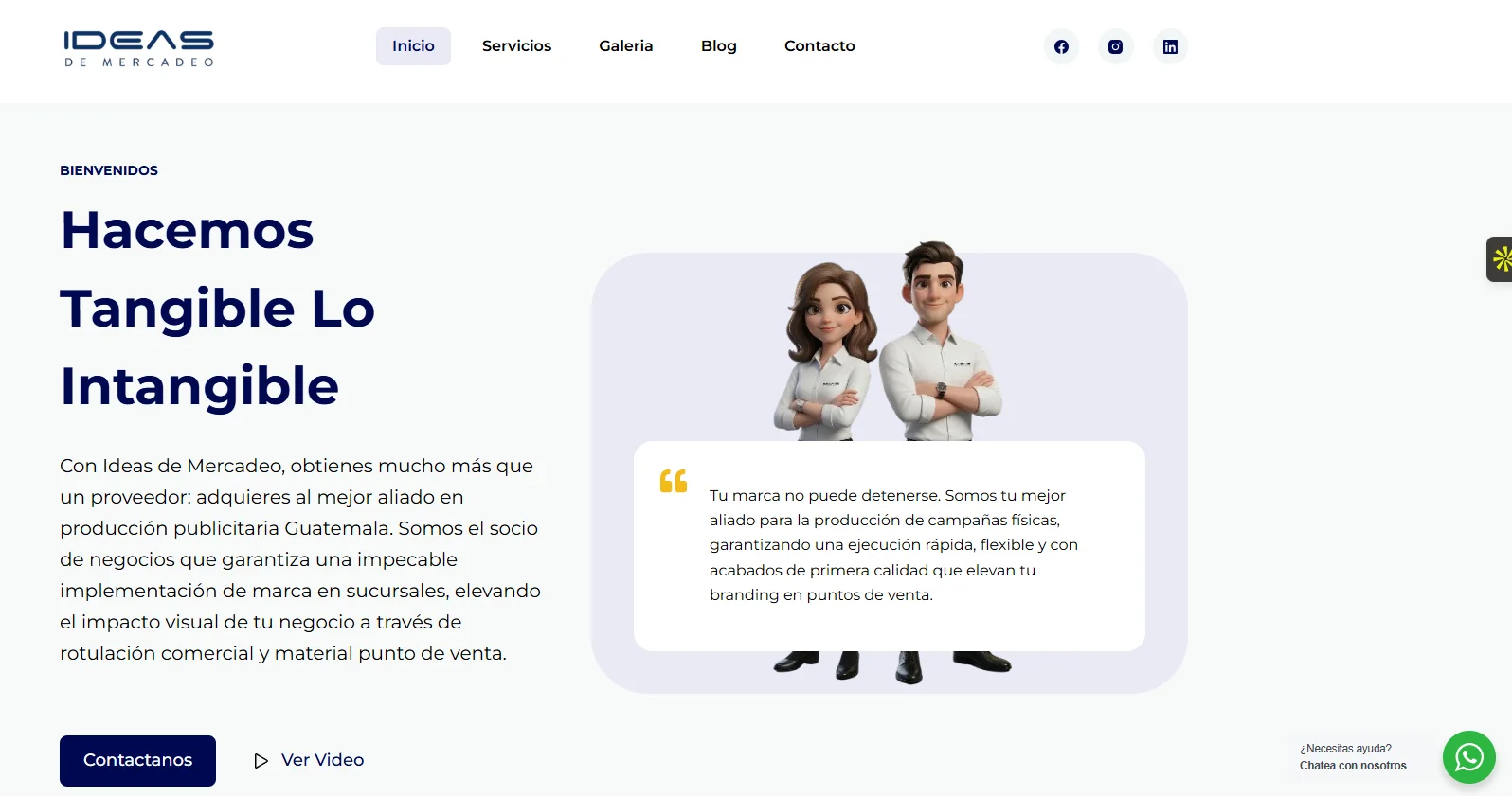 Ideas de Mercadeo — Portal B2B Corporativo